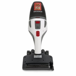 Aspirator vertical 2in1 SEVERIN HV 7173 cu aspirator de mână inclus — defect, funcționează parțial: suportul periei din partea dreaptă este rupt, peria nu se fixează