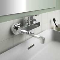 Ideal Standard Ceraplan BD241AA Fali Mosdó Csaptelep - Króm, Víztakarékos Rendszerrel, Sárgaréz, Egykaros Kivitel, Felületre Szerelhető 6