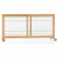 TRIXIE Podesiva drvena zaštitna vrata za pse 65-108x50 cm smeđa — neispravno, djelomično funkcionalno: oštećena klizna vrata (stanje: vidi 2. sliku) 1