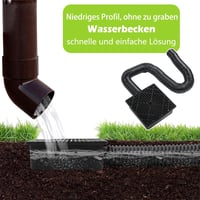 MaxEarn 9 colos ereszcsatorna lefolyó készlet, 155 cm-es bővíthető csővel, ásás nélküli esővíz-elvezetővel 3