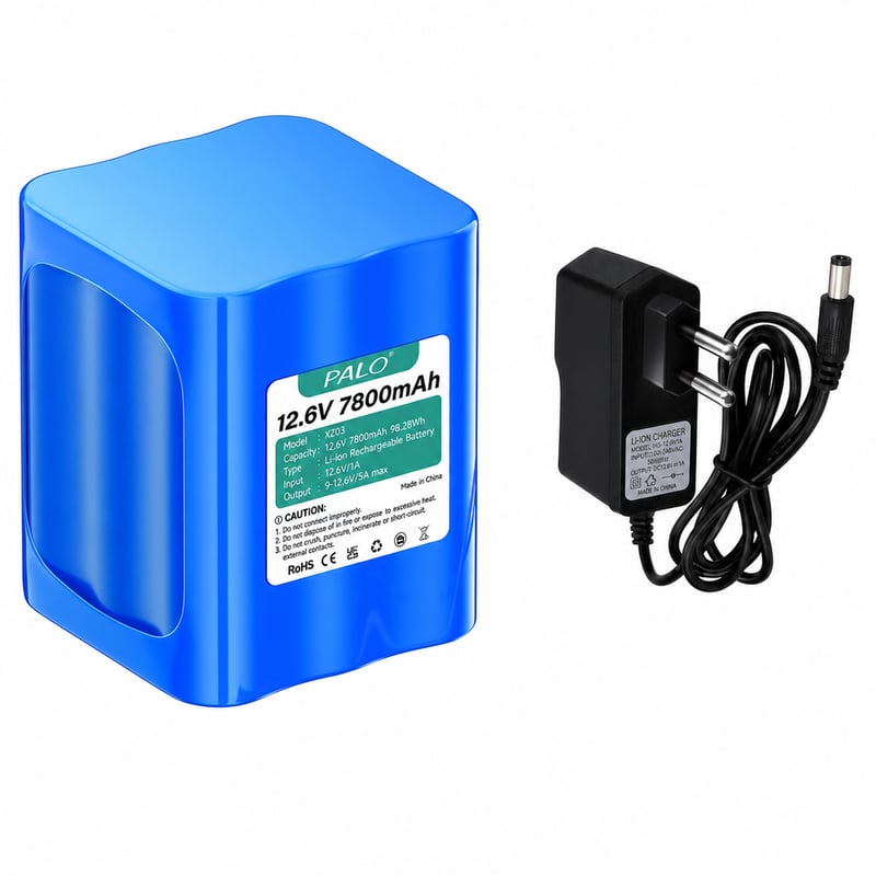 Mspalocell 12,6V 7800mAh litij-ionska baterija s punjačem, solarni panel — bez priključnog kabela i adapterskog utikača (stanje: pogledajte 2. sliku)