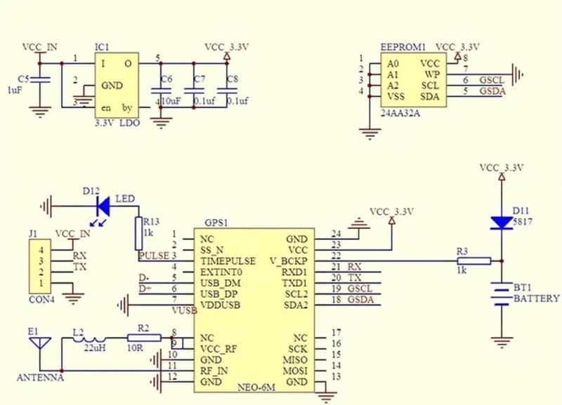 NEO-6M GPS Modul Arduino APM 2.5 Repülésvezérlőhöz Kerámia Antennával