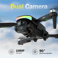 FAKJANK F417 Drón 1080P Dual Kamerával - WiFi Vezérlésű Quadcopter Gyerekeknek, 90° Állítható Kamera, LED Világítás, Kézi Táska, Kezdőknek I 2
