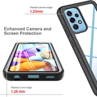 Samsung Galaxy A52s/A52 360 fokos ütésálló tok beépített kijelzővédővel - Fekete 5