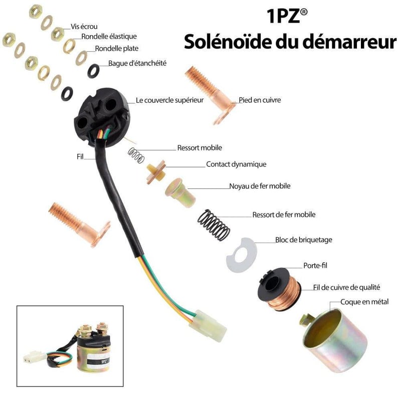Honda Fourtrax Rancher és Foreman ATV Indítórelé - F8S-T04 Solenoid