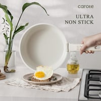 CAROTE 11 részes edénykészlet levehető fogantyúkkal, tapadásmentes bevonattal, indukciós főzőlapra, sütőbe - fehér alumínium serpenyők és fa 3