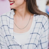 DIVINA VITAE Fekete Rolo Lánc Nyaklánc Férfiaknak és Nőknek, 2mm, 55cm, Rozsdamentes Acél 4