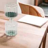 MIJOMA Elegáns Üveg Homokóra 10 Perces Időzítéshez - Relaxációs és Időkezelési Eszköz - 6x13,5 cm - Zöld Dekoráció Otthonba, Irodába 4