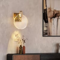 zhxinashu Arany Kristály Fali Lámpa - LED Beltéri Világítás 3 Színhőmérséklettel, Art Deco Stílusú Alumínium Falikar Nappaliba, Hálószobába, 7
