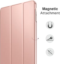 MoKo iPad Air 3 / Pro 10.5 Bőrtok - Rózsaarany, Automata Alvó Funkcióval 8