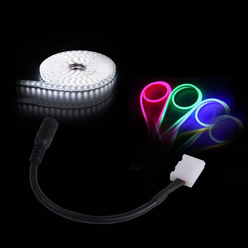 PNGKNYOCN LED szalag csatlakozó klipsz, 10db, forrasztás nélküli, DC 5,5x2,1mm