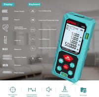 Kiprim LD50 Digitális Lézeres Távolságmérő 50m, LCD, Többfunkciós, IP54 3