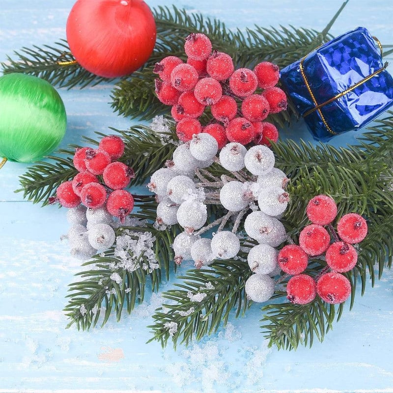TUPARKA Ezüst Művirág Karácsonyfadísz és Asztaldísz Szett