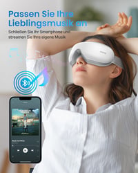 RENPHO Szemmaszírozó Készülék Hőterápiával - 5 Masszázsmód, Bluetooth Zene, Újratölthető - Szemfáradtság, Száraz Szem Enyhítésére, Alvásjaví 2