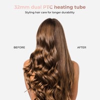 UKLISS 3 az 1-ben Hőformázó Kefe 32mm - Elektromos Hajformázó 160-230°C LCD Kijelzővel, Göndörítő és Egyenesítő Funkció, Könnyű Utazó Méret 9
