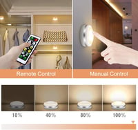 Bawoo LED éjjeli lámpa szett - 6db vezeték nélküli, meleg fehér, távirányítós, elemes fali lámpa 4