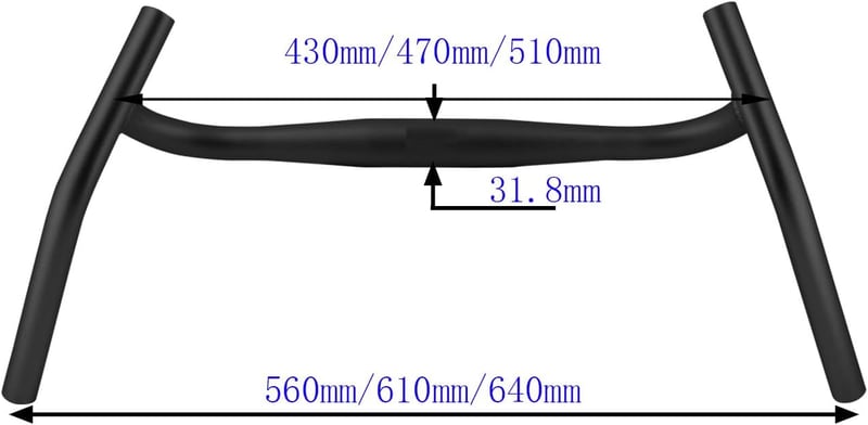 SENQI Alumínium Kormány Gravel Kerékpárokhoz - Nagy Szögben Hajlítható MTB Országúti Bicikli Kormányrúd 31,8mm 
