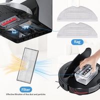 Esoes Roborock S7 MaxV Ultra Porszívó Alkatrész Készlet - Főkefe, Öntisztító Kefék, Törlőkendők - Kompatibilis S7 Pro Ultra T8 Plus Modellek 6