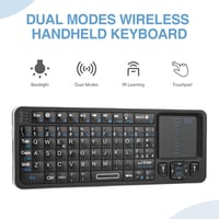 Rii Mini i6 Vezeték Nélküli Billentyűzet Touchpaddal - Bluetooth, IR, USB - Smart TV, TV Box, Tablet, Okostelefon, PC, Konzol Kompatibilis 2
