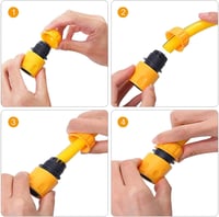 YUNSTK 8 részes kerti locsolótömlő csatlakozó készlet - 1/2" dupla csatlakozó, Y-elosztó, 2 az 1-ben adapter, víztömlő illesztő 3
