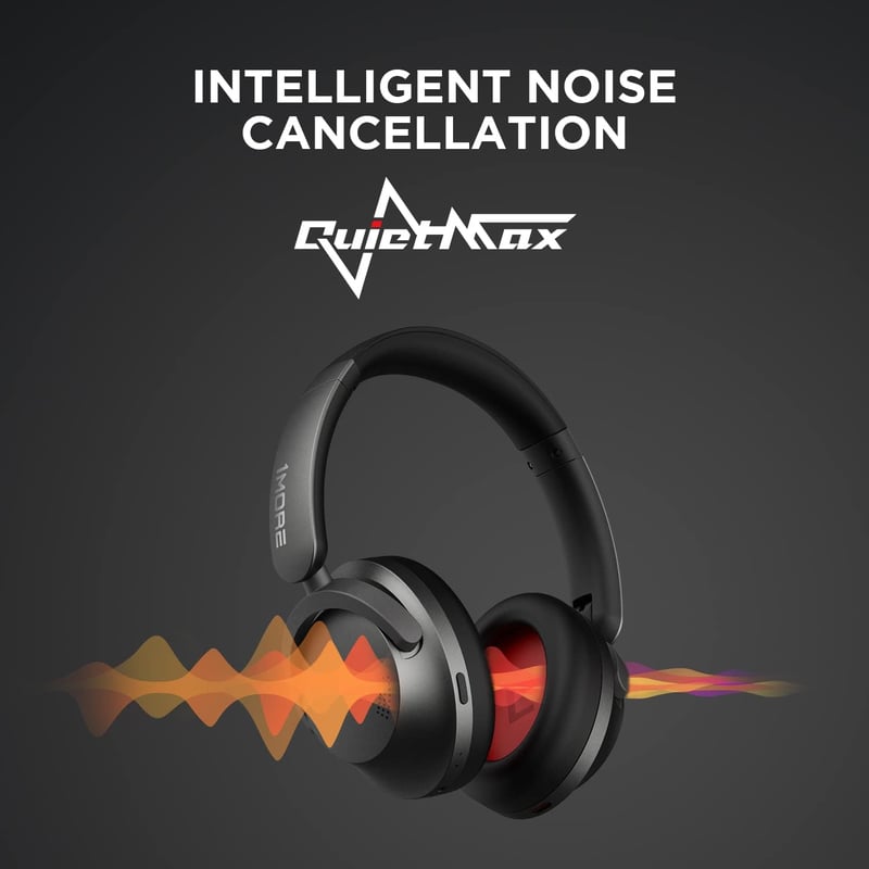 1More SonoFlow Zajszűrős Bluetooth Fejhallgató, 70 Órás Üzemidő, LDAC Hi-Res Vezeték Nélküli Hang, Fülre Illeszkedő, Tiszta Hívások, EQ Beál