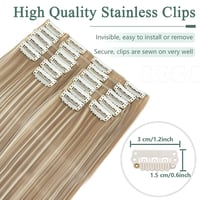 Szőke SEGO hajhosszabbítás - 12 tincses, 55 cm-es csatos póthaj 3