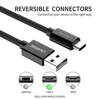 Samsung USB-C gyorstöltő kábel 3db, Huawei és Sony kompatibilis, fekete 2