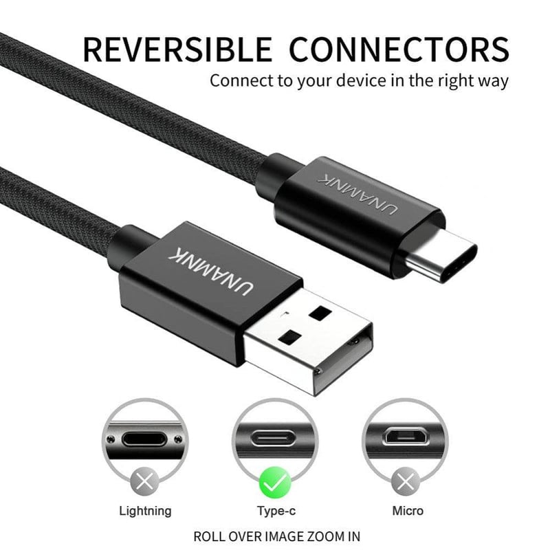 Samsung USB-C gyorstöltő kábel 3db, Huawei és Sony kompatibilis, fekete