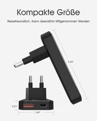 Zinooy 35W USB C Töltő, Lapos Fali Adapter iPhone 11/12/13/15 Pro Max és Samsung Galaxy Készülékekhez, Ultravékony PD Gyorstöltő 5