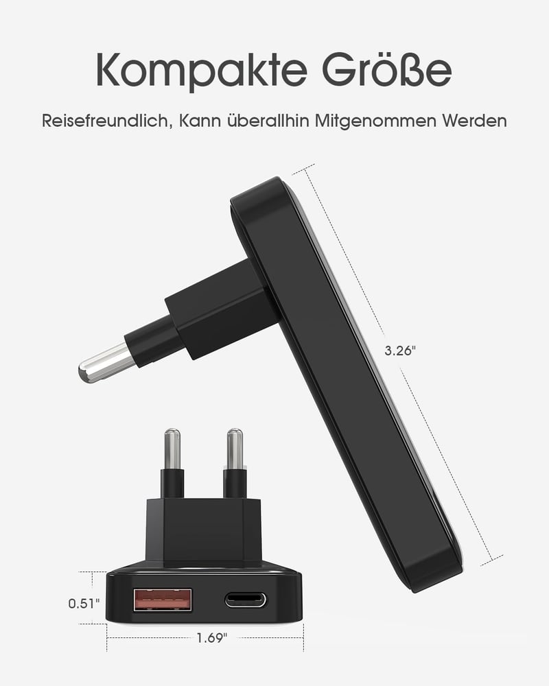 Zinooy 35W USB C Töltő, Lapos Fali Adapter iPhone 11/12/13/15 Pro Max és Samsung Galaxy Készülékekhez, Ultravékony PD Gyorstöltő
