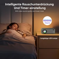 Puxinat AK-71 Natív 1080P WiFi6 Projektor - Elektromos Fókusz, 600ANSI, Kétirányú Bluetooth 5.2, 300" Vetítés, Okostelefon/Laptop/Konzol Kom 7
