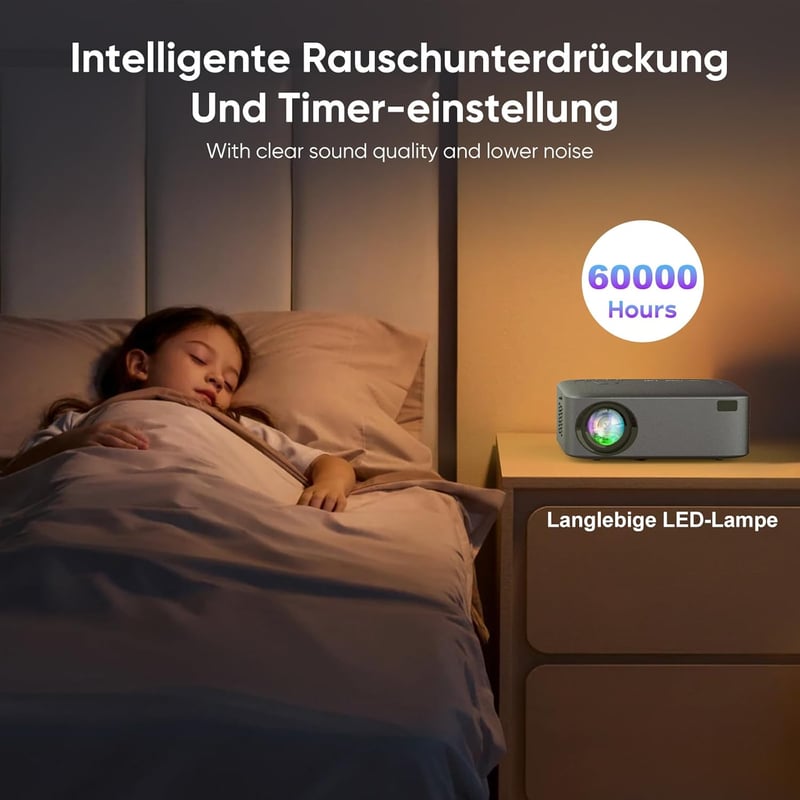 Puxinat AK-71 Natív 1080P WiFi6 Projektor - Elektromos Fókusz, 600ANSI, Kétirányú Bluetooth 5.2, 300" Vetítés, Okostelefon/Laptop/Konzol Kom