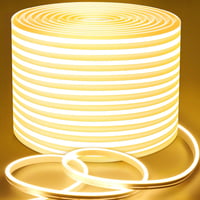 Lamomo 30m LED Szalag, Meleg Fehér 3000K Fénycsík, Szabályozható Fényerejű Vízálló Neon Világítás, Szilikon Rugalmas 24V Beltéri-Kültéri  1