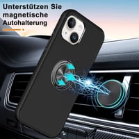 Apple iPhone 14 Fekete Mágneses Gyűrűs Védőtok 5