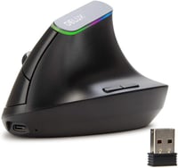 Delux M618DB ergonomikus vezeték nélküli függőleges egér, újratölthető, csendes, fekete 1