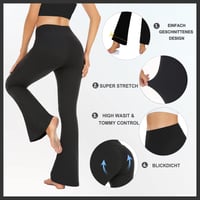 ACTINPUT Női Jóga Nadrág - Bővülő Szárú Leggings Edzéshez - Átlátszatlan Bootcut Sportnadrág Fitneszhez és Tánchoz 5
