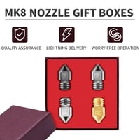 Makerbot Creality Ender 3/5 extruderhez - iMetrx 4db-os MK8 3D nyomtatófej készlet, 4 féle fémből 2