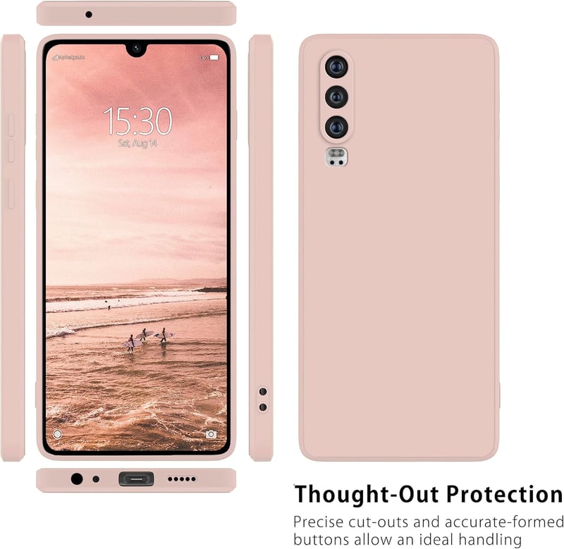 Huawei P30 Rózsaszín Matt Szilikon Tok - MyGadget Karcsú Védőtok