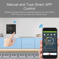 MOES WiFi Okos Termosztát Padlófűtéshez - Fekete Érintőképernyős Fűtésszabályozó Tuya/Smart Life Applikációval, Alexa/Google Hangvezérléssel 7