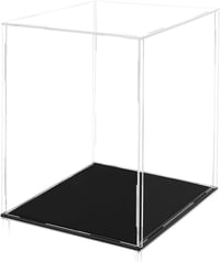 TDEU Akril Vitrin Lego Darth Vader Sisakhoz - Fekete Alapú Porvédő Kiállítási Doboz Akciófigurákhoz, Funko Pop Modellekhez, 20x20x25 cm 1