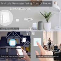 MOES WiFi Okos Villanykapcsoló - Alexa és Google Kompatibilis, 1 Gombos 8