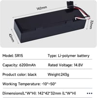 Mspalocell 6200mAh akkumulátor Wyze és Viomi robotporszívókhoz 4