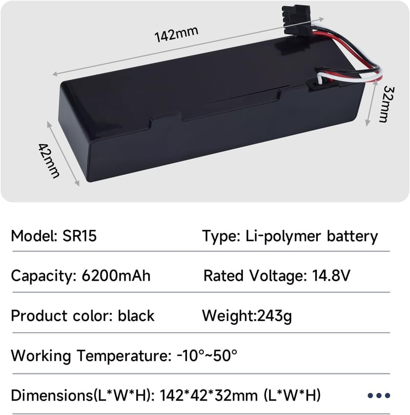 Mspalocell 6200mAh akkumulátor Wyze és Viomi robotporszívókhoz