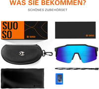 SUOSO Polarizált Kerékpáros Napszemüveg - UV400, TR90 Keret, Flamingó Rózsaszín 7