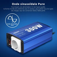 GIANDEL 300W Tiszta Szinusz Inverter 12V-220V Dupla USB-vel Újracsomagolt 4