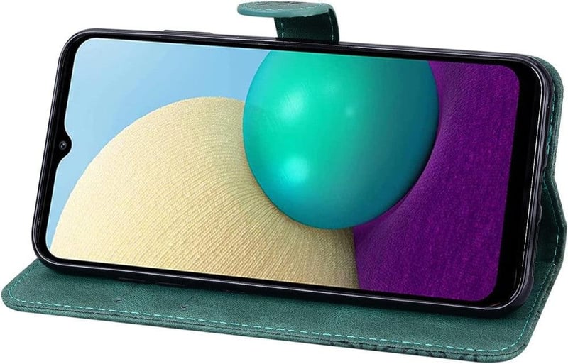 Samsung Galaxy A22 5G zöld műbőr védőtok 6.6" kijelzőhöz