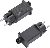 Sunshine smile EU Adapter - 12V IP44 Vízálló Transzformátor LED Fényfüzérekhez, Kültéri-Beltéri Használatra, Fekete 1