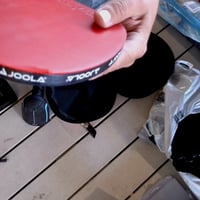 JOOLA Carbon Speed set za stolni tenis za napredne igrače, 5-dijelni, s konkavnom drškom, 3 — Malo oštećenje na crvenoj gumi (stanje: vidi 2. sliku) 3