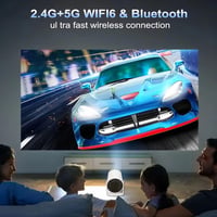 Thunrlge HY300 Mini Projektor 4K Kompatibilis - WiFi 6, BT5.2, Android 11, Netflix, 180° Forgatható, Automatikus Keystone Korrekció, HDMI/US - Standard" or "Vivid 6