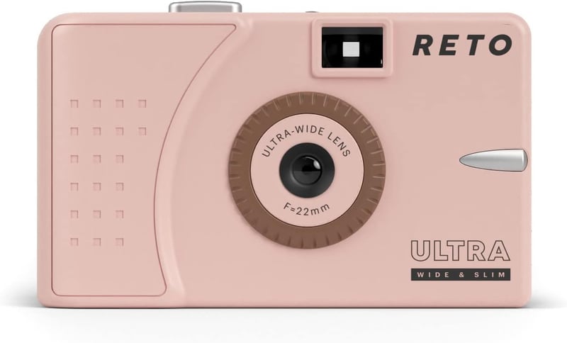 RETO pasztell rózsaszín újratölthető széles látószögű analóg fényképezőgép 35mm-es filmhez